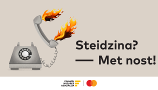 kampaņas ilustratīvs attēls ar degošu telefonu